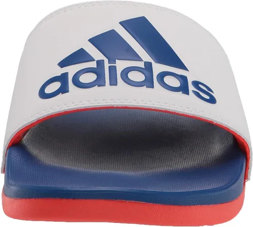 Vista 2 de adidas - Sandalia Adilette cómoda para hombres., BlancoTeam Royal BlueSolar Red, 5