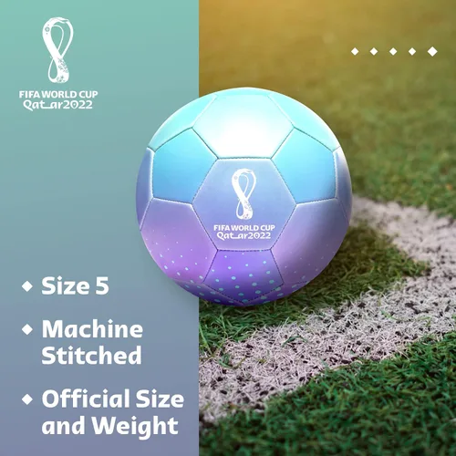 Vista 3 de Capelli Sport Copa Mundial de la FIFA Qatar 2022 Exhibición de recuerdo del balón de fútbol del torneo de fútbol con licencia oficial para jugadores