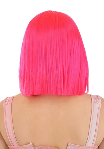 Vista 4 de Accesorio de Peluca Bob Fucsia Multicolor