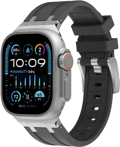 Vista 17 de Apple Watch Band para iWatch Ultra Series, correa de reloj de silicona para hombres, diseño fresco, compatible con Apple Watch de 1.929 in, 1.772