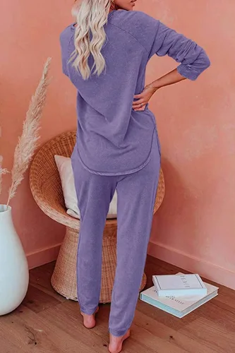 Vista 3 de AUTOMET Womens 2 Piece Outfits Pajamas Sets Summer Lounge Sets Loungewear Sweatsuits with Sweatpants