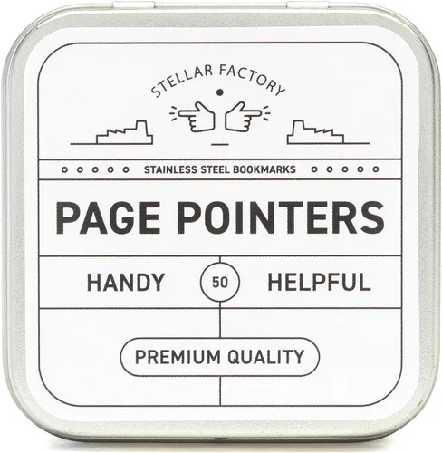 Vista 4 de Stellar Factory - Puntero de página de dardos de libro, 50 unidades, 1.2 x 0.5 pulgadas Marks an exact line for precise reference paper-thin