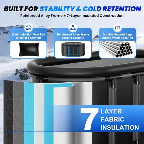 Vista 6 de Cold Plunge Chiller with Ice Bath Tub Kit, 1/3 HP Ice Bath Chiller with External Filter & Pump, WiFi App Control, Top-Mounted Touchscreen, 148 Gal