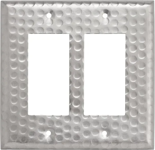 Vista 10 de Monarch Abode placa de pared basculante de una banda, placa de pared de cobre puro martillado a mano para un solo interruptor, cubierta decorativa