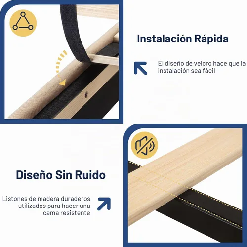 Vista 8 de Allewie - Marco de cama vertical tapizado con plataforma de tamaño matrimonial, con cabecera con almacenamiento de 2 niveles y luces LED, 2 cajones