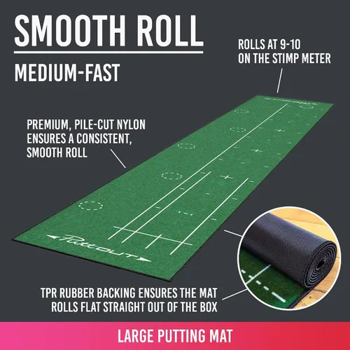 Vista 5 de PuttOut Alfombrilla grande para golf (144.5 x 26.4 in)
