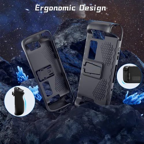 Vista 6 de Cooget - Funda protectora de poliuretano termoplástico con soporte y protector de pantalla a prueba de golpes antideslizante anticolisión