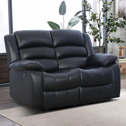 Vista 12 de EBELLO Juego de sofá reclinable manual, moderno juego de muebles reclinables de microfibra para sala de estar, incluye 2 sillas reclinables y 1 sofá