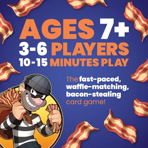 Vista 3 de Juego de cartas Steal The Bacon – Taco Cat Goat Cheese Pizza – Divertidos juegos familiares para niños y adultos – ¿A quién no le encanta el tocino?