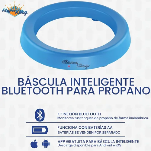 Vista 3 de Flame King Báscula de tanque de propano inalámbrica inteligente, medidor de gas Bluetooth con conectividad de aplicación para barbacoa y parrillas