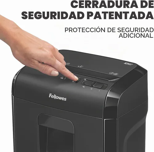 Vista 5 de Fellowes 10M7 Powershred - Trituradora de papel de escritorio con microcorte de 10 hojas