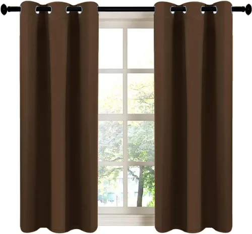 Vista 111 de LA PALMA Cortinas opacas con aislamiento térmico y ojales, para sala de estar, dormitorio, paquete de 2 paneles