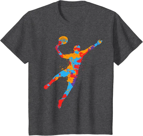 Vista 27 de Playera de Padel Playera Colorida Plataforma Tenis Paddleball Niños Camiseta de Padel