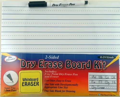 Vista 4 de The Pencil Grip Kit de pizarra blanca, kit de pizarra blanca de borrado en seco con bolígrafo negro de borrado en seco y borrador - TPG-388
