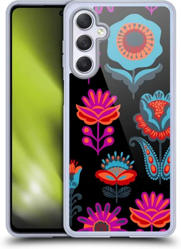 Vista 19 de Head Case Designs Officially Licensed Haroulita Blue Red Ethnic Pattern Gel Case [Military Grade Protection] Compatible with Samsung Galaxy M54 5G