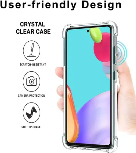 Vista 3 de Carcasa transparente para Samsung Galaxy A52 5G/A52S 5G/A52 4G