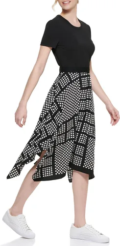 Vista 3 de Karl Lagerfeld Paris Maxi con logo de crepé martillado para mujer