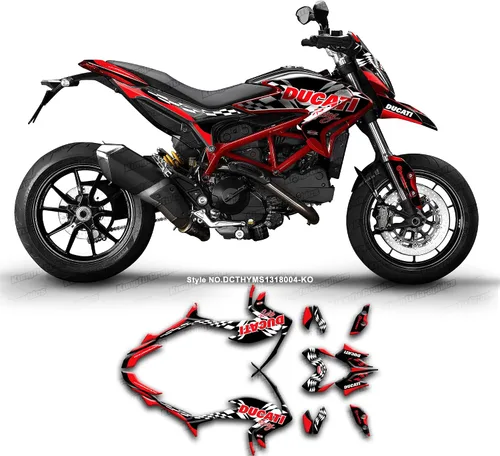 Vista 12 de Kit de adhesivos personalizados para Hypermotard Hyperstrada 821 2013 2014 2015 2016, DCTHYMS1318003-KO