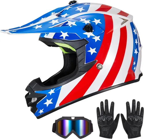 Vista 12 de Casco de Bicicleta de Tierra para Jóvenes Niños para Niños y Niñas, F001 Casco de Motocicleta de Cara Completa para Todoterreno ATV Conducción