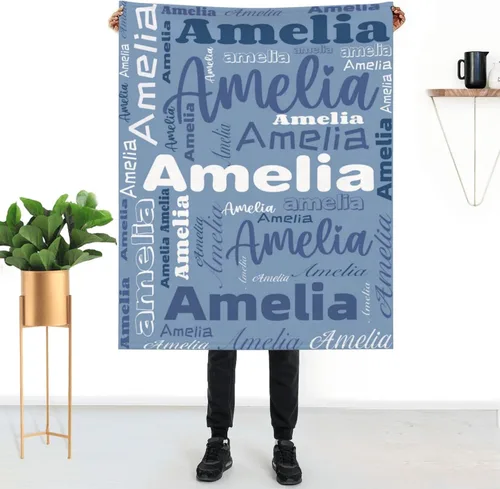 Vista 13 de Mantas personalizadas con nombre para niños, mantas de bebé personalizadas para niñas y niños con nombre, mantas de bebé personalizadas con nombre