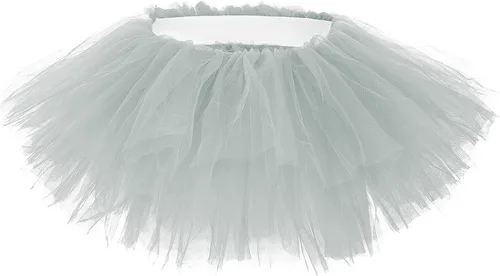 Vista 26 de American Trends Falda tutú de cintura elástica de 5 capas para mujer para Tutú blanco 01