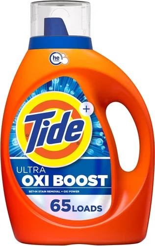 Vista 12 de Tide Ultra Oxi Boost - Detergente líquido para ropa con potencia extra de Oxi, 132 onzas líquidas, 94 cargas, removedor avanzado de manchas
