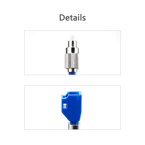 Vista 4 de Conector de fibra óptica, FC macho a LC hembra híbrido adaptador convertidor de fibra óptica compatible con medidor de potencia óptica localizador