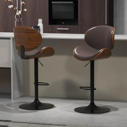 Vista 25 de civama Taburetes de bar 1 pieza para encimera de cocina, sillas de altura de barra ajustable, taburetes de bar giratorios modernos con asiento
