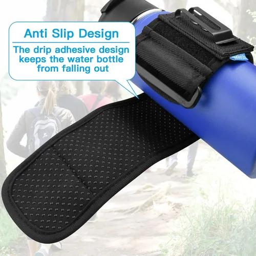 Vista 4 de Xxerciz Soporte para botella de agua con correa ajustable para el hombro, universal para botella para caminar, senderismo, camping