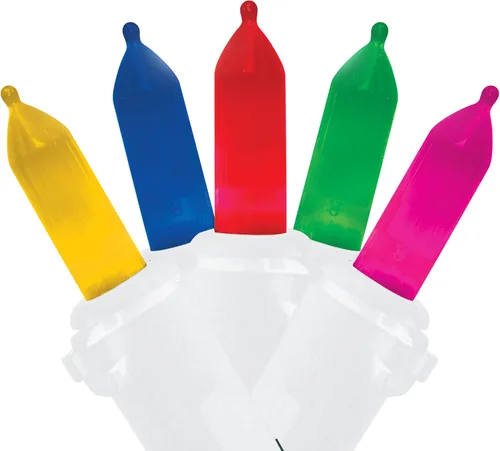 Vista 8 de Brite Star 50 Lt Warm Glow tradicional mini luces LED, blanco cálido, cable verde