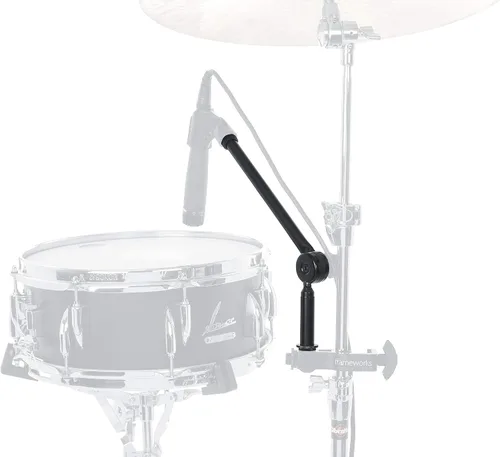 Vista 6 de Gator Frameworks Mini brazo de pluma en ángulo ajustable con diseño entrelazado, brazo de pluma de 9 pulgadas (GFW-MIC-CLMPBM9)