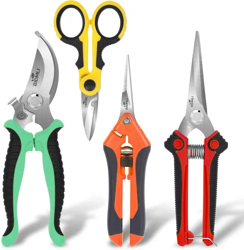 Vista 11 de Tijeras de Podar Resistentes, Tijeras de Jardín y Podadoras con Hojas de Acero SK5 Red-BIDMLI de 8.66" y Mangos de Aleación de Aluminio, Cortador