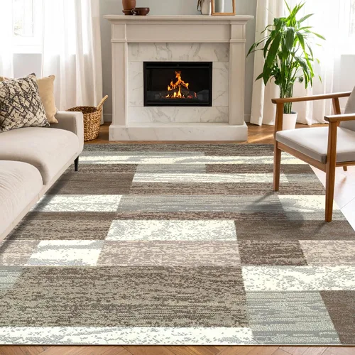Vista 32 de Superior - Alfombra de pasillo, reverso de yute, moderna, geométrica, para dormitorio, oficina, sala de estar, entrada, suelo de madera dura