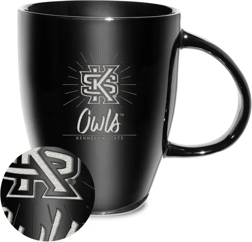 Vista 17 de Rico Industries - Taza de lustre cerámico con grabado láser de la NCAA de 18oz - Café-Té