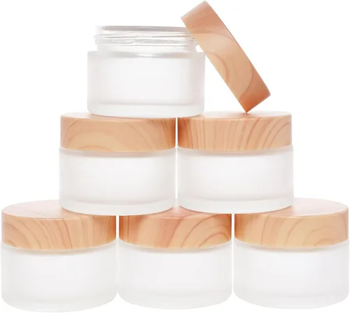 Vista 11 de 6Pcs Glass Lotion Cream Container with Lid for Travel Black 15ml 30ml 50ml Negro