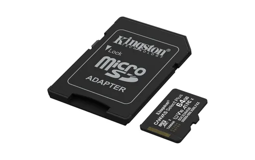 Vista 2 de Kingston Tarjeta microSD Canvas Select Plus de 64 GB Hasta 100 MB/s Clase 10, UHS-I, U1, V10, A1 SDCS3/64GB