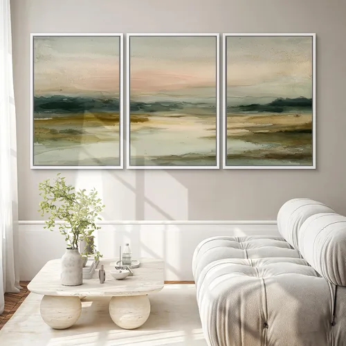 Vista 318 de SIGNWIN Lienzo enmarcado para pared, juego de arte de collage de hojas transparentes en blanco y negro, ilustraciones de naturaleza silvestre, arte
