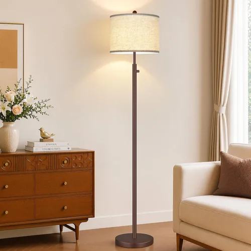 Vista 10 de Nintiue 【Actualizado】 Lámpara de pie regulable para sala de estar, bombilla LED de 11W incluida, lámpara de pie moderna, lámpara de pie alta