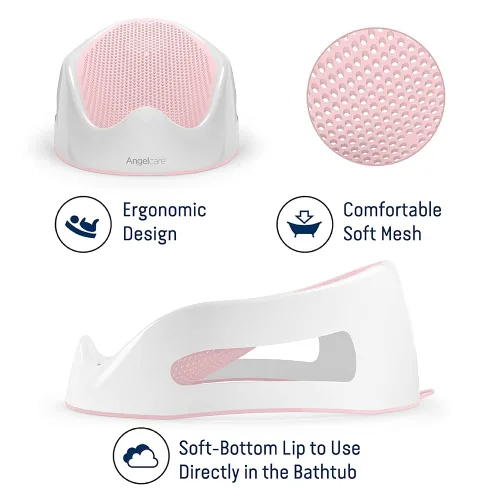 Vista 15 de Angelcare Soporte de baño para bebés (rosa) Ideal para bebés de menos de 6 meses (paquete de 2)