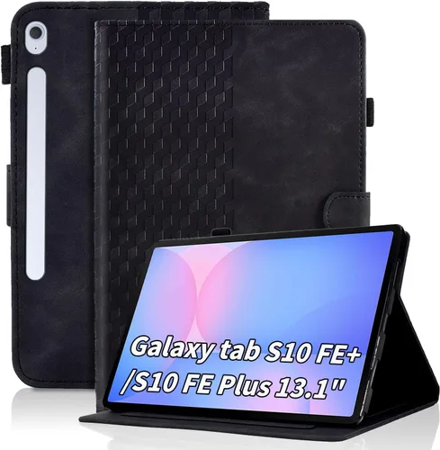Vista 10 de Funda para Samsung Galaxy Tab S6 Lite 2024/2022/2020 de 10.4 pulgadas SM-P620/P625/P610/P613/P615/P619 de piel sintética, funda magnética con Negro