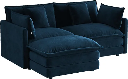 Vista 8 de mikibama Sofá modular seccional, juego de sofá en forma de L de 70.8 pulgadas para sala de estar, sofá biplaza, cómodos sofás de nube con otomana
