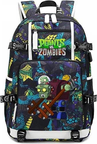 Vista 16 de ISaikoy Plants vs. Zombies Mochila Bolsa para Portátil Color Azul 1