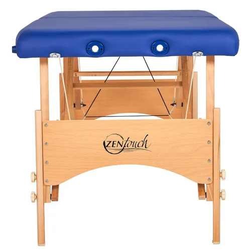 Vista 5 de Master Zen-Touch Brady - Mesa de masaje portátil ligera, cama de belleza, tatuaje, spa, salón de belleza, cama facial exuberante, color azul cielo