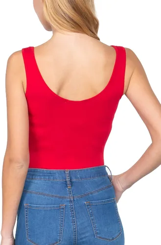 Vista 5 de FashionMille Body de algodón elástico sin mangas con cuello redondo para mujer