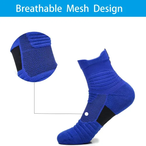 Vista 3 de Yoknatt Elite - Calcetines de baloncesto gruesos para senderismo, calcetines deportivos para hombres, mujeres y niños