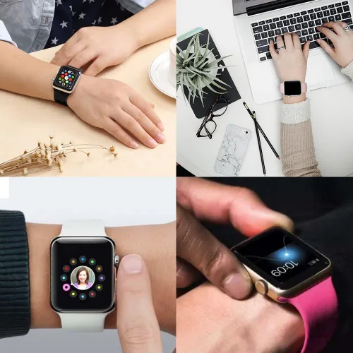 Vista 6 de Compatible con Apple Watch Band de 1.496 in 1.575 in 1.614 in 1.654 in 1.732 in 1.772 in 1.929 in, correa deportiva de silicona suave de repuesto