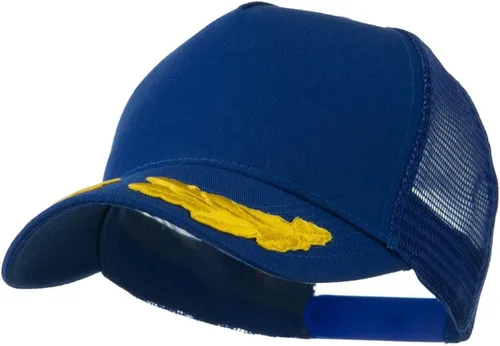 Vista 16 de e4Hats.com Tapa de parche de hojas de roble dorado con malla de 5 paneles