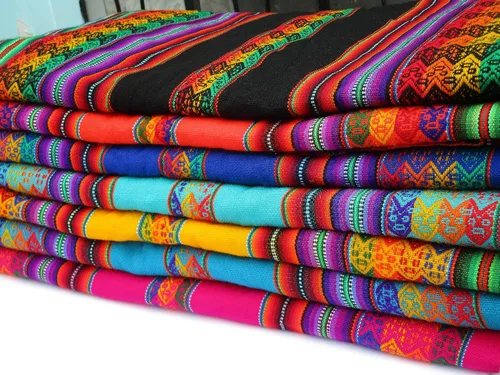 Vista 4 de Funda de cojín de tela inca, funda de cojín decorativa de Perú, funda de cojín de algodón estilo peruano para sofá de 18 pulgadas x 18 pulgadas Negro