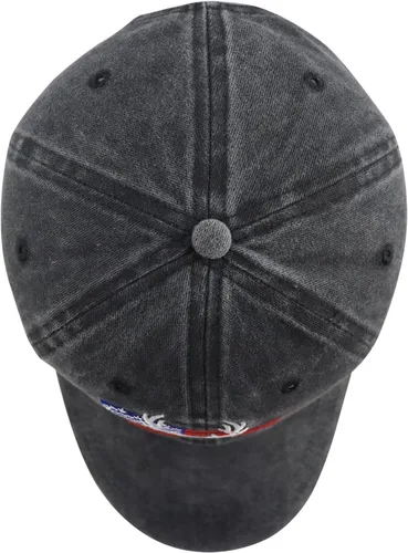 Vista 5 de Sombreros bordados con bandera estadounidense para hombres y mujeres, divertidas gorras de béisbol ajustables para caza al aire libre