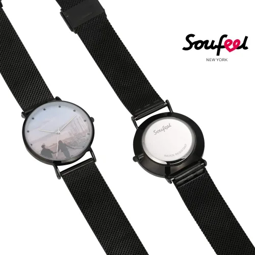 Vista 6 de Soufeel - Reloj de fotos personalizado para mujeres y hombres personalizados grabados relojes de pulsera personalizados de acero inoxidable regalo